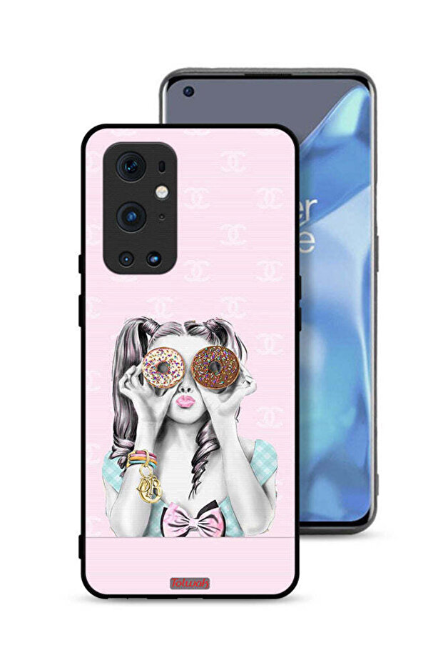غطاء حماية لهاتف OnePlus 9 Pro 5G يحمل قطعتين من الدونات