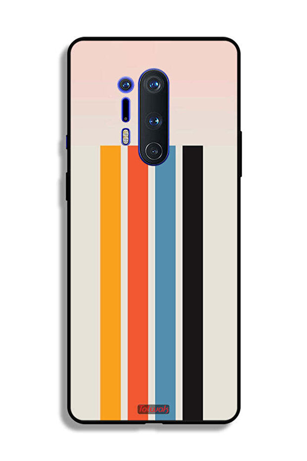 OnePlus 8 Pro Protective Case Cover Straight Lines Pattern - 2
