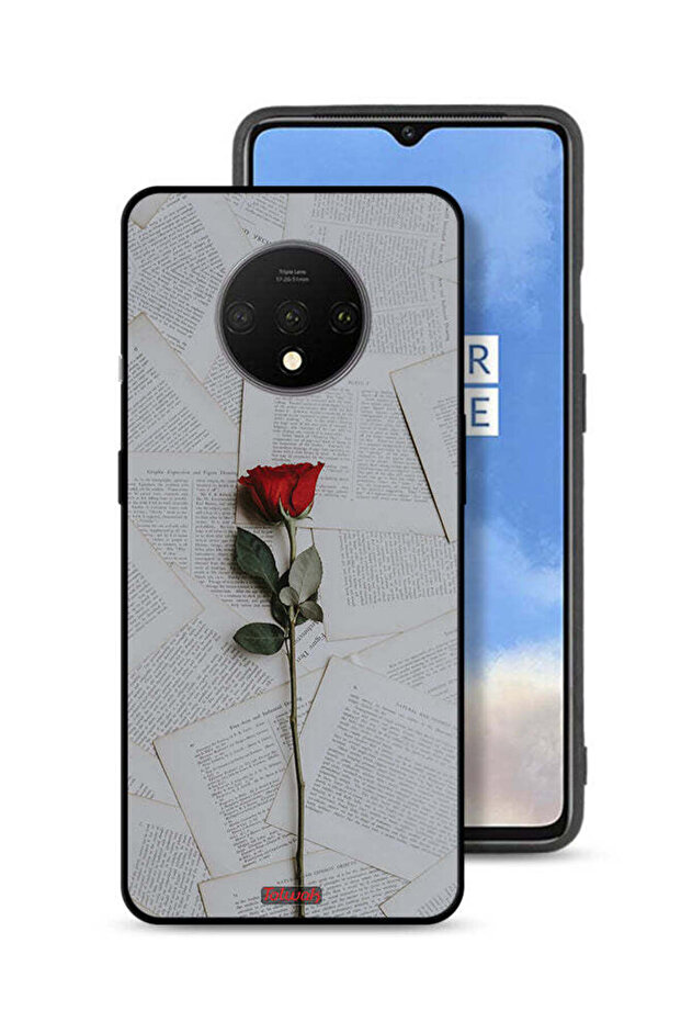 غطاء حماية لهاتف OnePlus 7T وردي على ورق