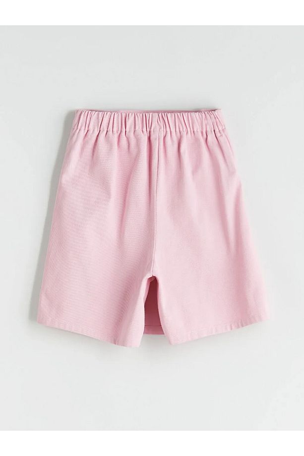 LCW Comfort Pembe Beli Lastikli Kadın Jean Şort Etek - 2