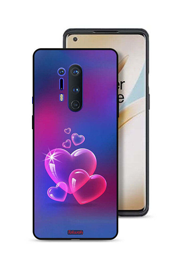 غطاء حماية لهاتف OnePlus 8 Pro بتصميم قلوب مائية