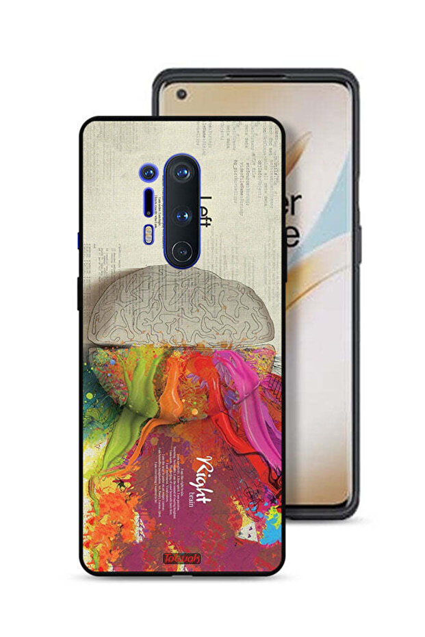 غطاء حماية لهاتف OnePlus 8 Pro بتصميم تجريدي لعلم الدماغ