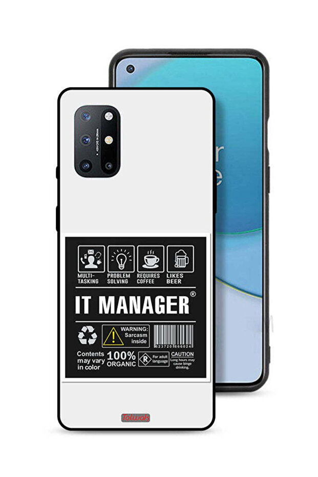 غطاء حماية لهاتف OnePlus 8T 5G مع ملصق مدير تكنولوجيا المعلومات