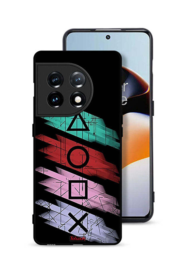 غطاء حماية لهاتف OnePlus 11 5G برسومات أيقونات لعبة الحبار