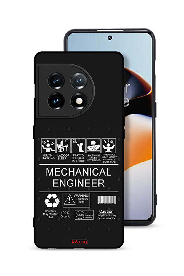 غطاء حماية لهاتف OnePlus 11 5G، ملصق مهندس ميكانيكي