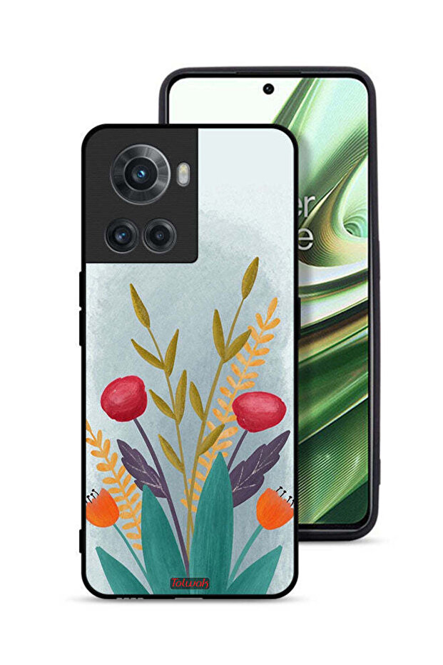 غطاء حماية لهاتف OnePlus 10R 5G برسومات نباتية