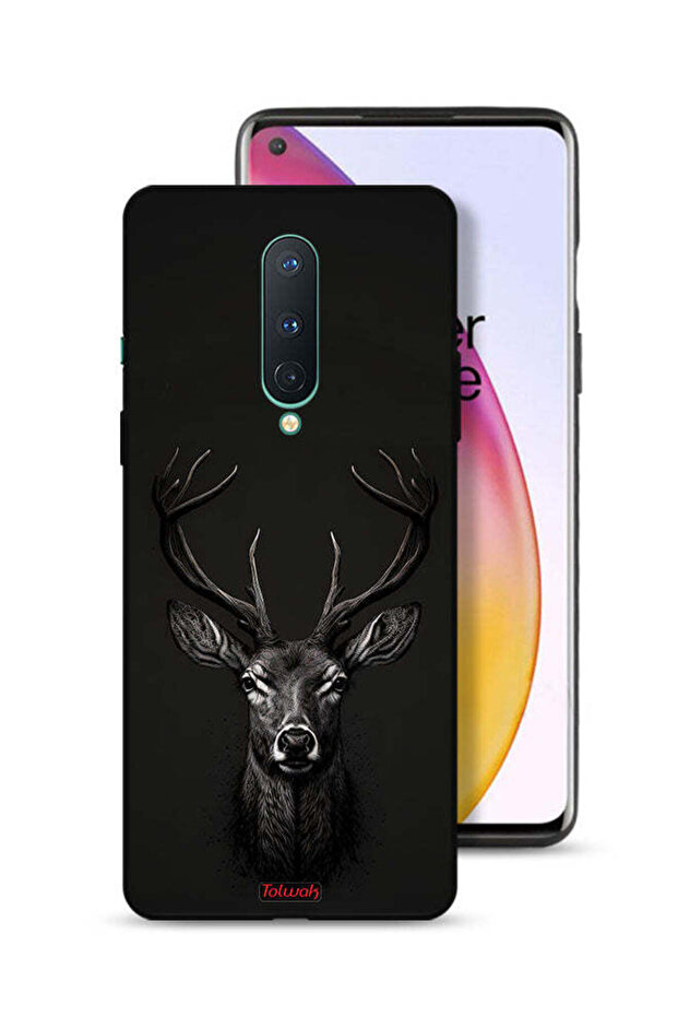 غطاء حماية لهاتف OnePlus 8 بتصميم غزال رقمي