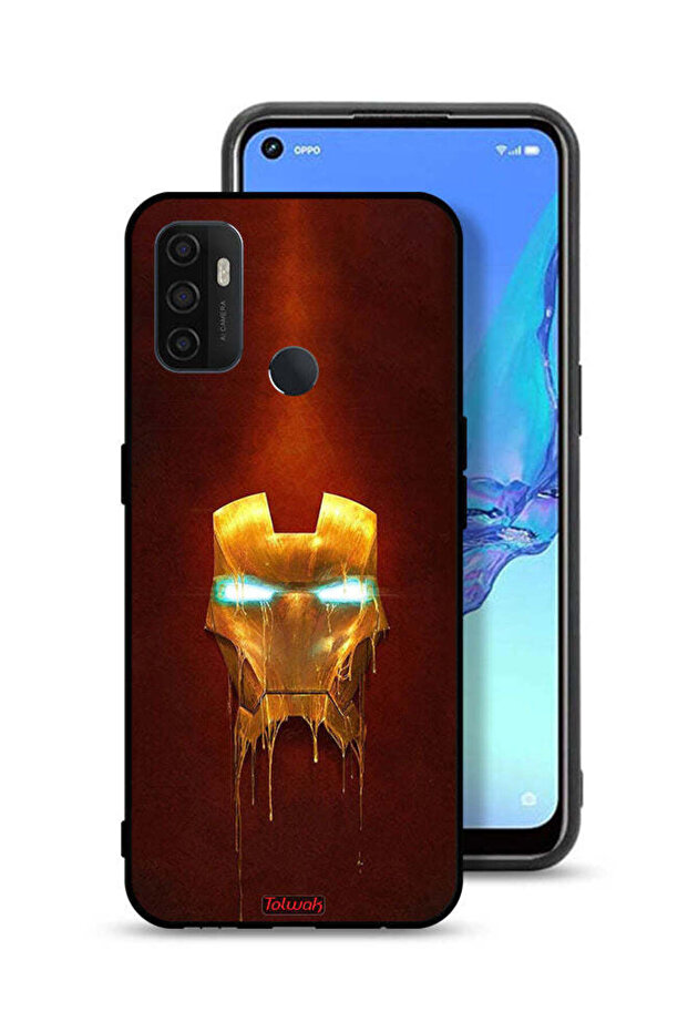 غطاء حماية لهاتف Oppo A11s بطبعة الرجل الحديدي مارفل كوميكس