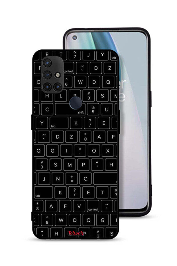 غطاء حماية لهاتف OnePlus Nord N10 5G بنمط مفاتيح لوحة مفاتيح عشوائية