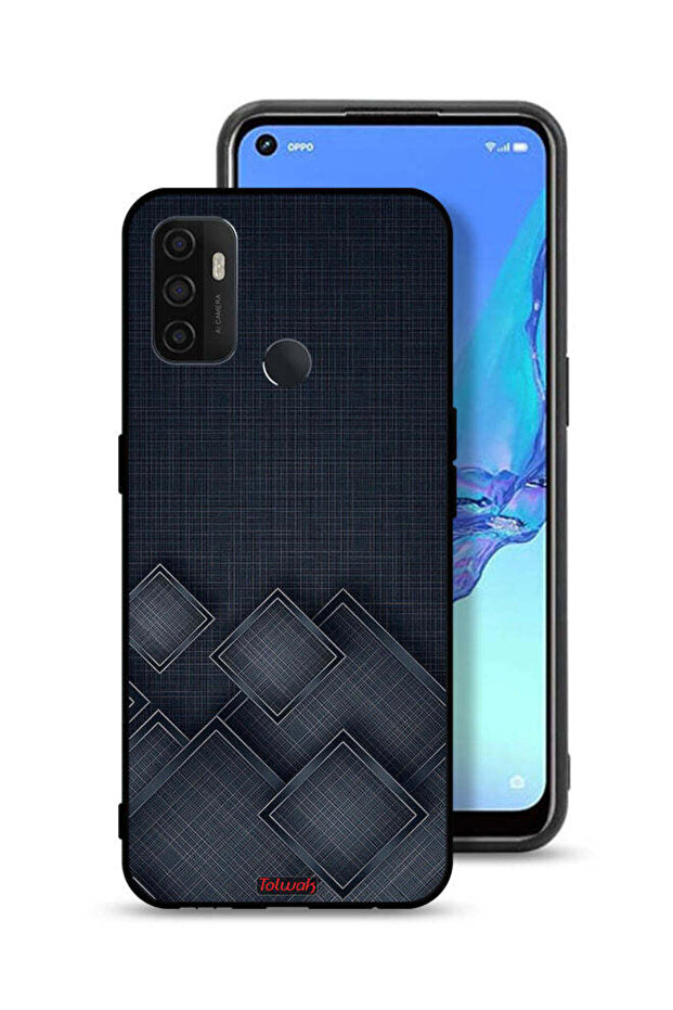 Oppo A11s Protective Case Cover Squares Pattern On Cloth