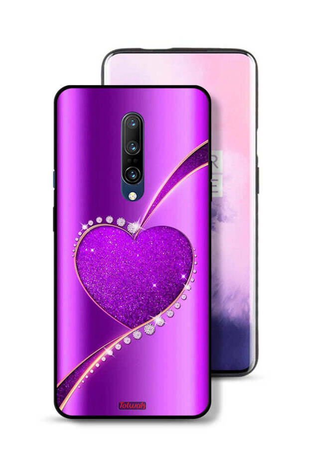 OnePlus 7 Pro Protective Case Cover Glitter Heart