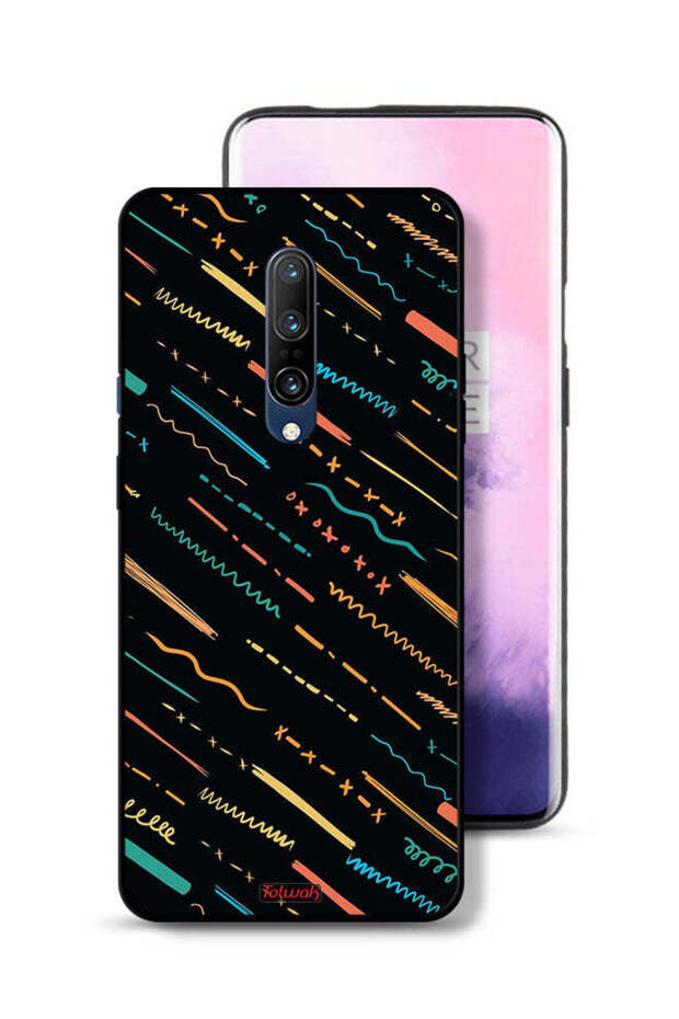 OnePlus 7 Pro Protective Case Cover X Lines Abstract Pattern