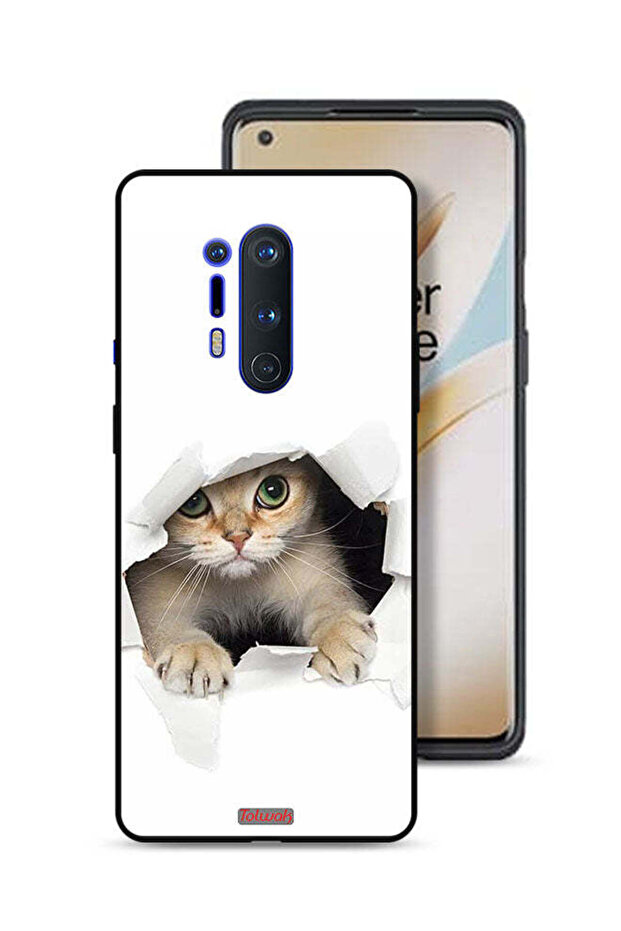 غطاء حماية لهاتف OnePlus 8 Pro بتصميم قطة