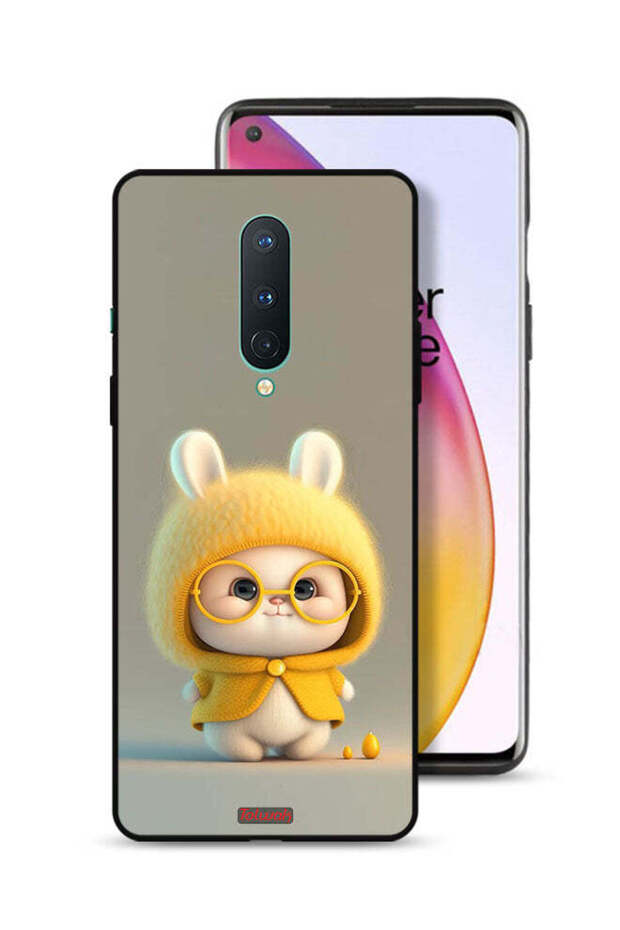 غطاء حماية لهاتف OnePlus 8 بتصميم أرنب صغير