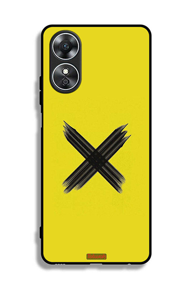 غطاء حماية لهاتف Oppo A17 بنمط X - 2