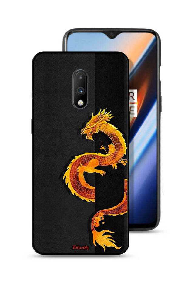 غطاء حماية لهاتف OnePlus 7 بتصميم فن التنين