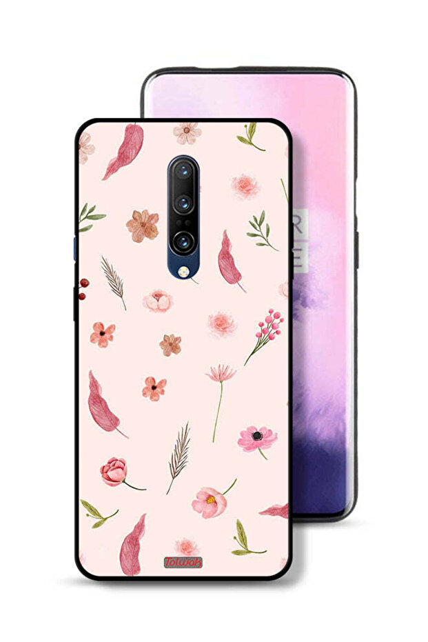 OnePlus 7 Pro Protective Case Cover Leaves And Roses Pattern