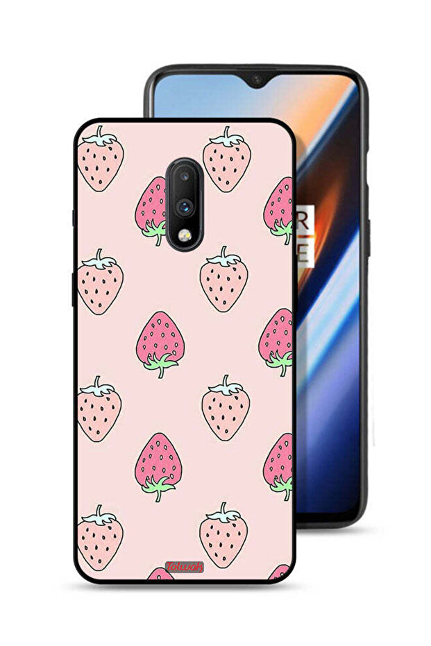 غطاء حماية لهاتف OnePlus 7 - أيقونة الفراولة