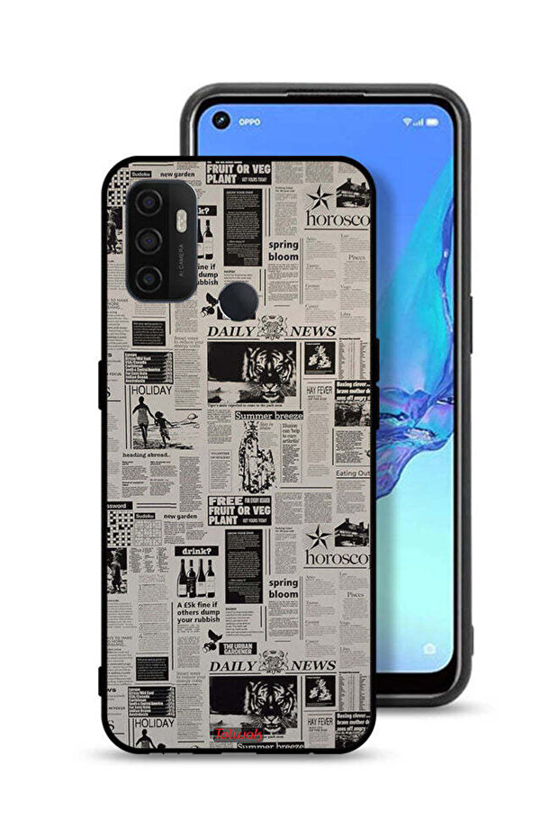 غطاء حماية لهاتف Oppo A32 مع تسجيل صحفي