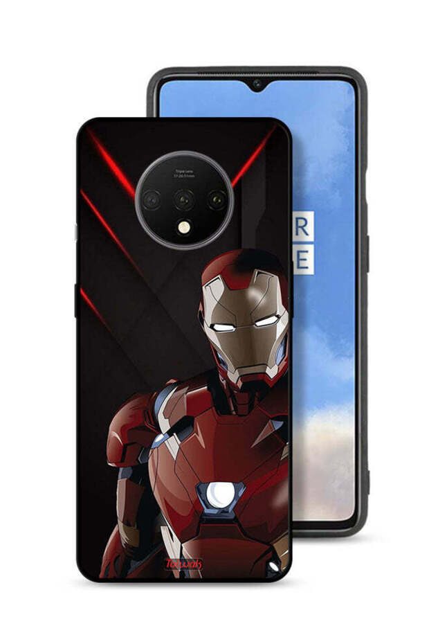 غطاء حماية لهاتف OnePlus 7T بتصميم الرجل الحديدي