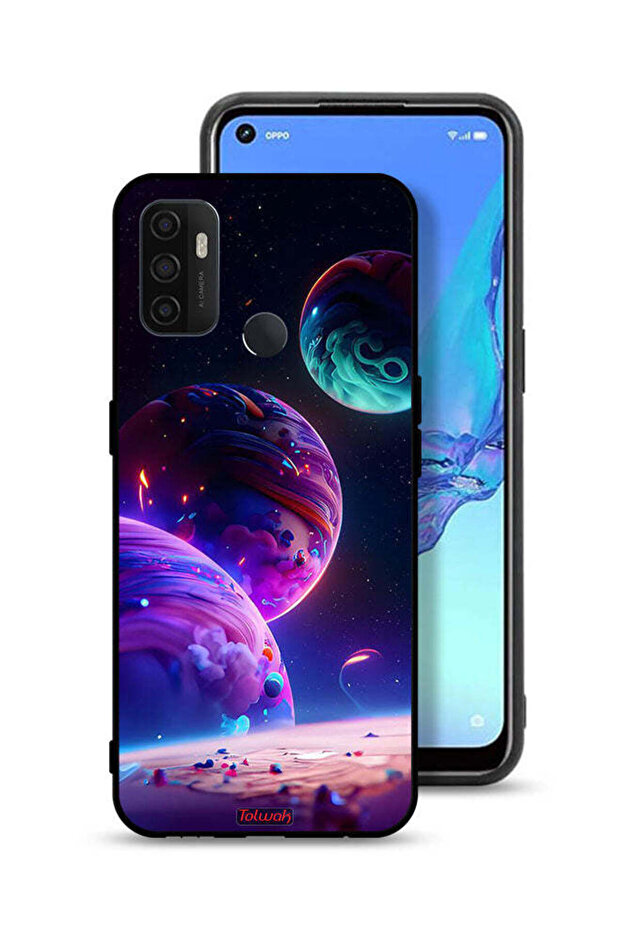 غطاء حماية لهاتف Oppo A32 بنمط كوكبي - 1