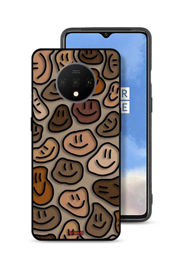 OnePlus 7T Protective Case Cover Smiley Faces Art
