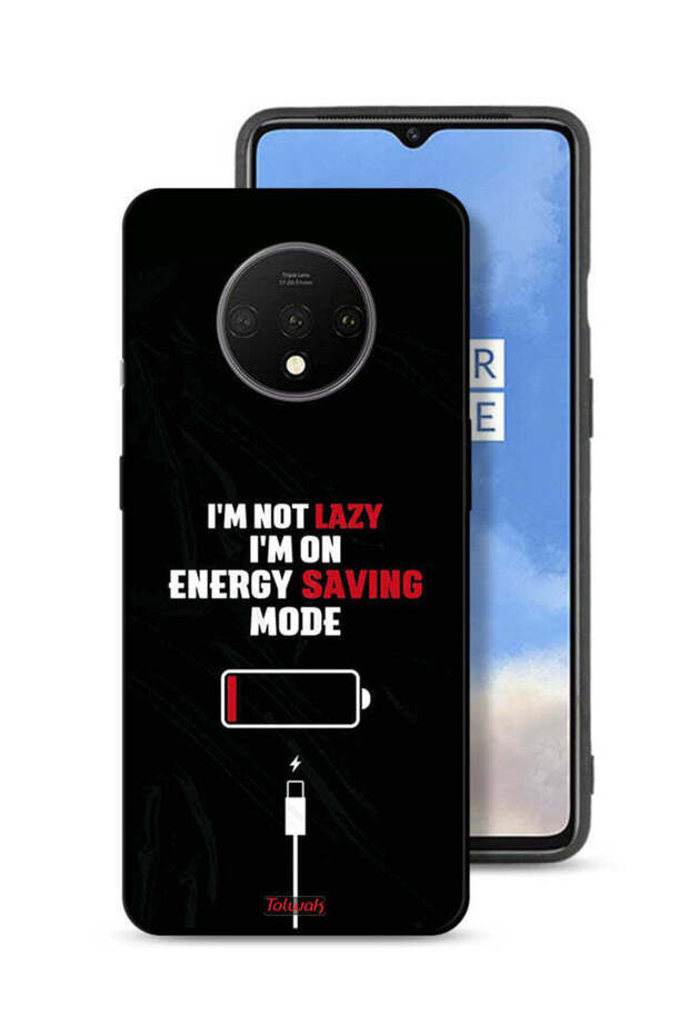 غطاء حماية لهاتف OnePlus 7T "أنا لست كسولاً، أنا في وضع توفير الطاقة"