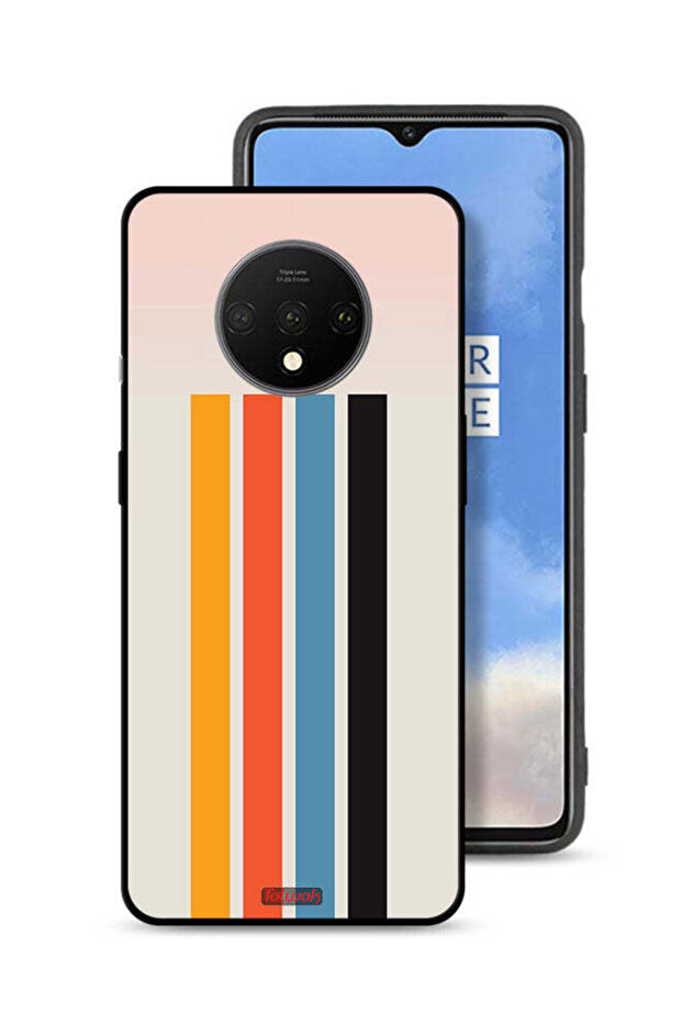 غطاء حماية لهاتف OnePlus 7T بنمط خطوط مستقيمة - 1