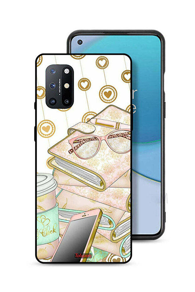 غطاء حماية لهاتف OnePlus 8T Plus 5G بطباعة نظارات على الكتب