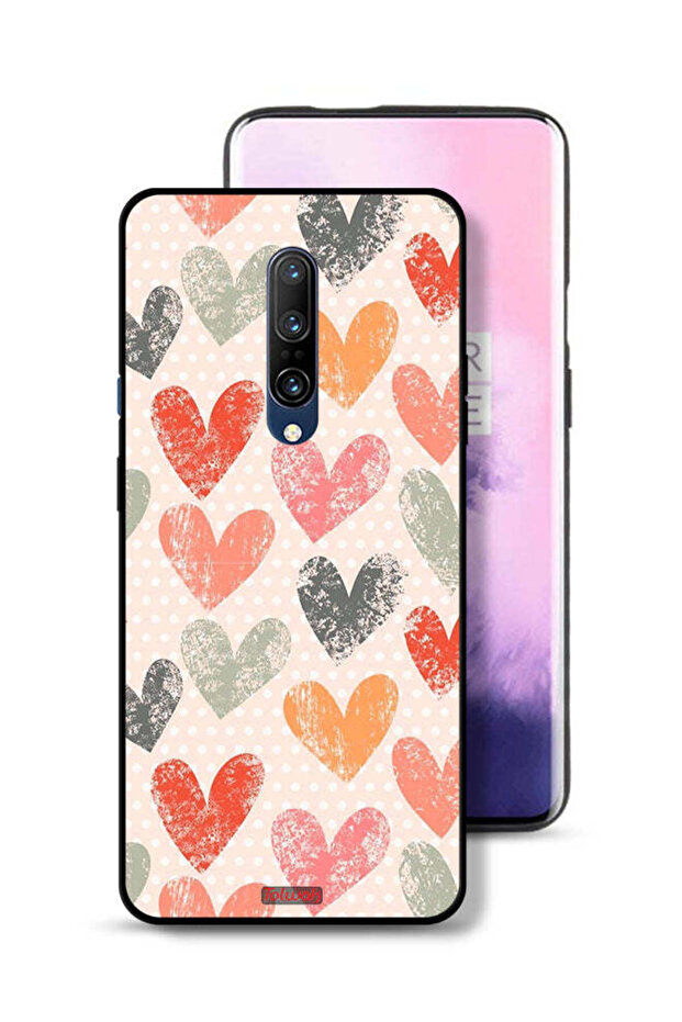 OnePlus 7 Pro Protective Case Cover Hearts Art