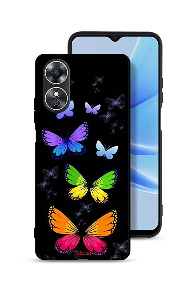 Oppo A17 Protective Case Cover Colorful Butterflies