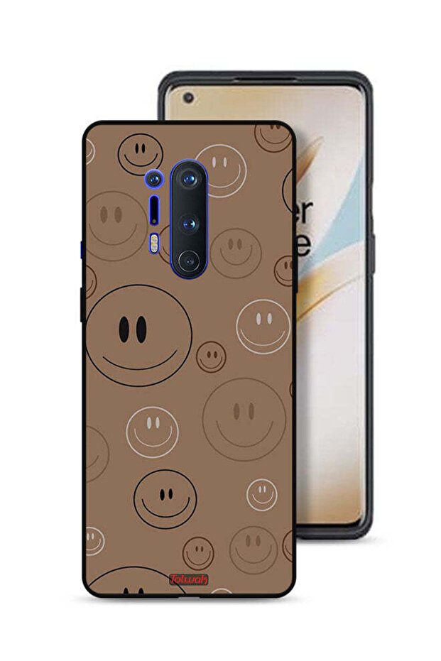 غطاء حماية لهاتف OnePlus 8 Pro بنقشة وجوه مبتسمة - 1