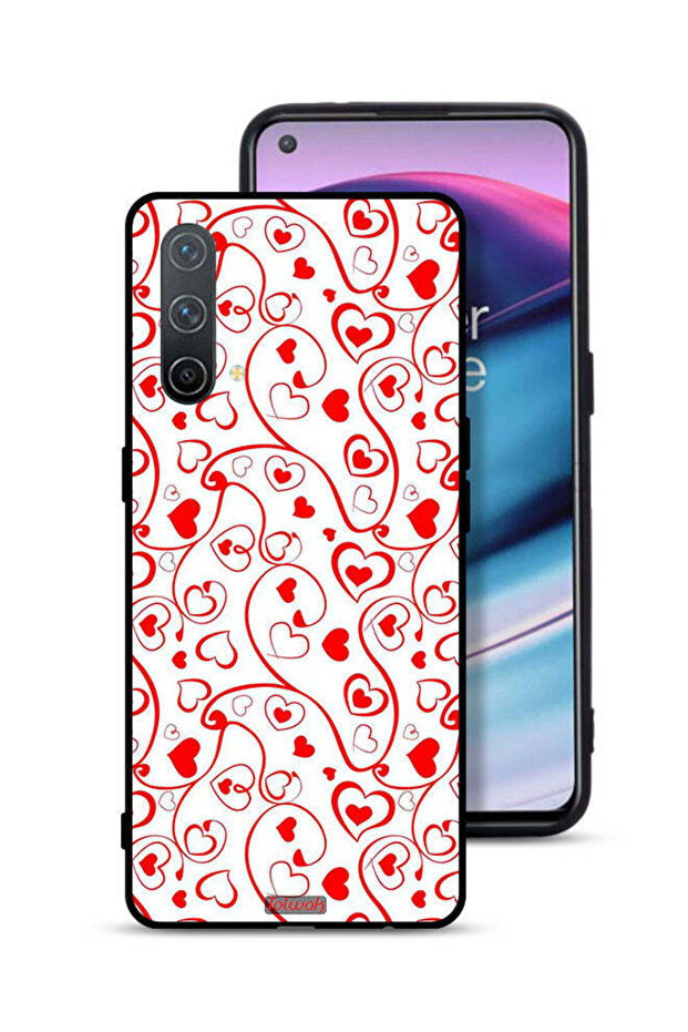 غطاء حماية لهاتف OnePlus Nord CE 5G بنقشة قلوب