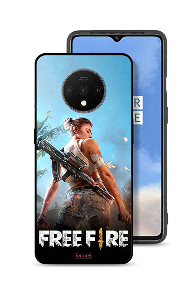 غطاء حماية لجهاز OnePlus 7T بتصميم فري فاير