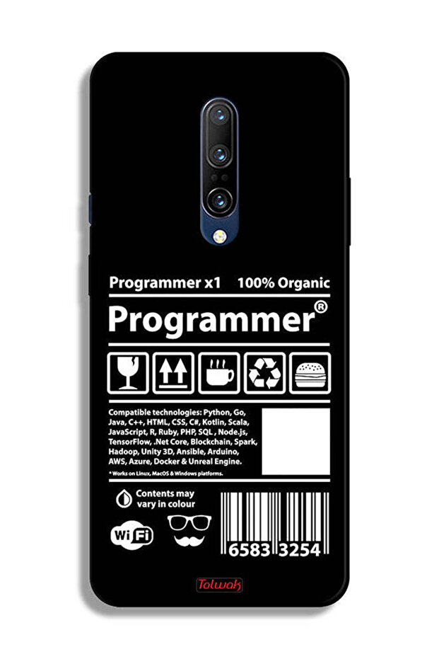 غطاء حماية لجهاز OnePlus 7 Pro - ملصق مبرمج - 2