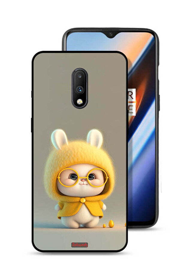 غطاء حماية لهاتف OnePlus 7 بتصميم أرنب صغير