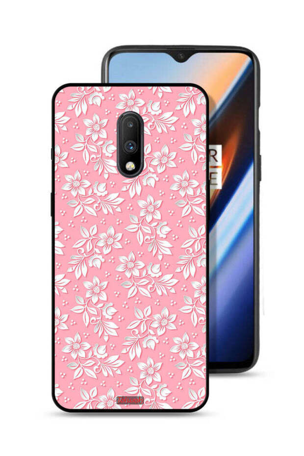 غطاء حماية لهاتف OnePlus 7 بنمط خلفية زهور - 1