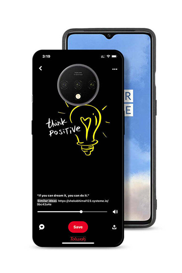 غطاء حماية لهاتف OnePlus 7T - فكر إيجابيًا
