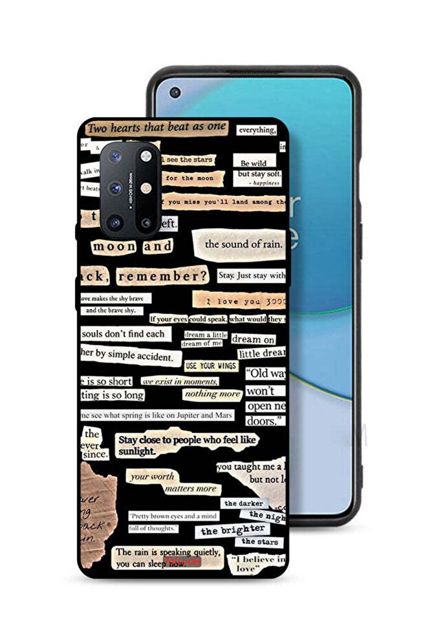 غطاء حماية لهاتف OnePlus 8T 5G مع ملصقات اقتباسات