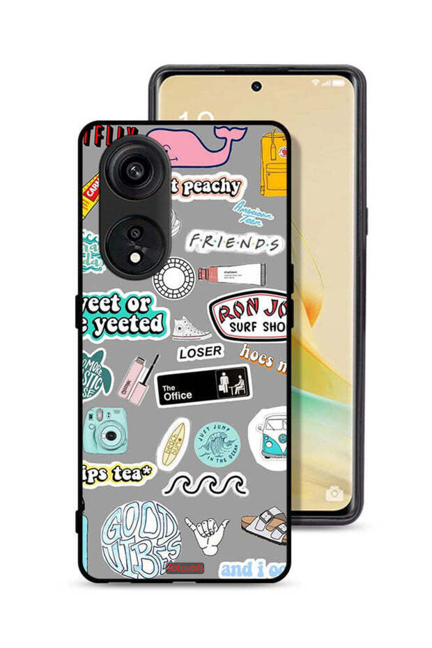 Oppo A1 Pro Protective Case Cover Good Vibes Stickers