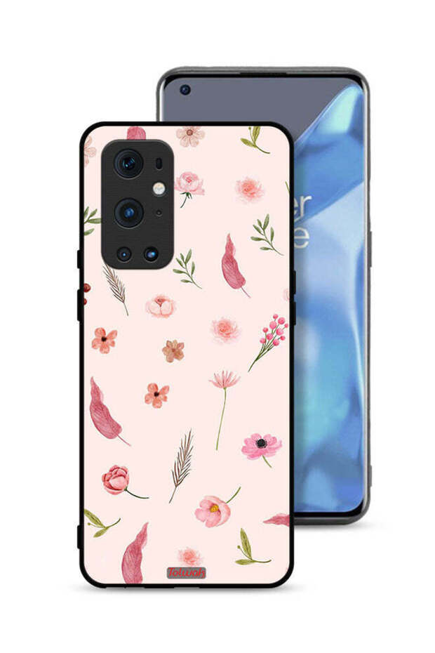 غطاء حماية لهاتف OnePlus 9 Pro 5G بنقشة أوراق الشجر والورود