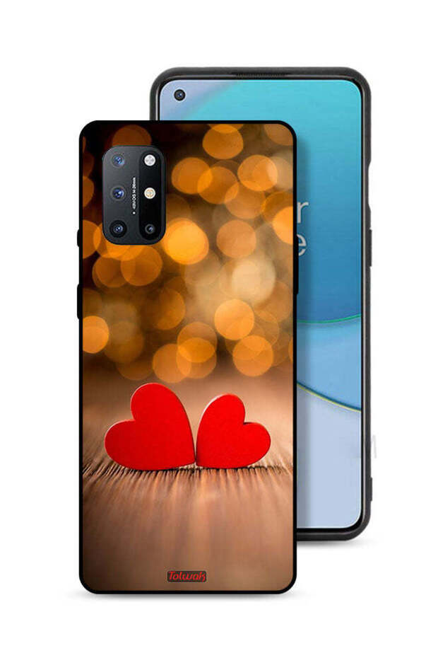 غطاء حماية لهاتف OnePlus 8T 5G برسومات قلبين جميلين