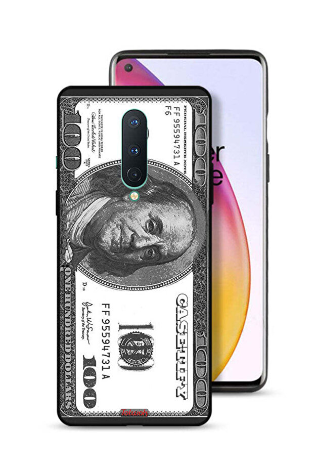غطاء حماية لهاتف OnePlus 8 بنمط الدولار - 1