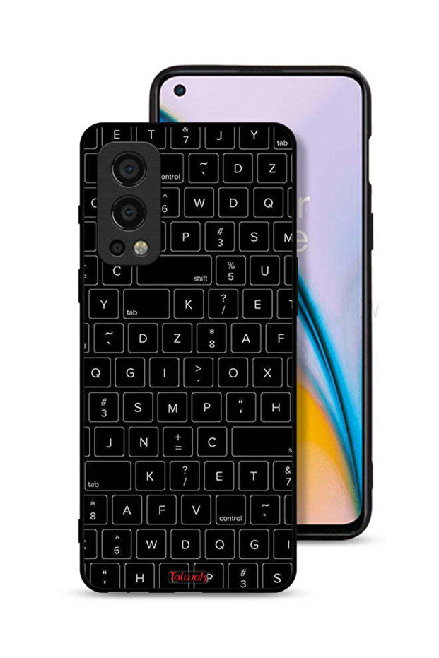 غطاء حماية لهاتف OnePlus Nord 2 5G بنمط مفاتيح لوحة مفاتيح عشوائية