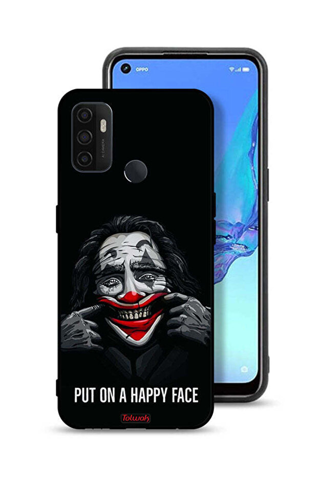غطاء حماية لهاتف Oppo A32 بوجه سعيد