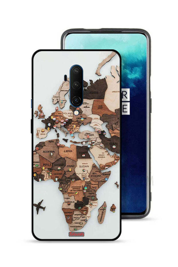 OnePlus 7T Pro Protective Case Cover World Map Art