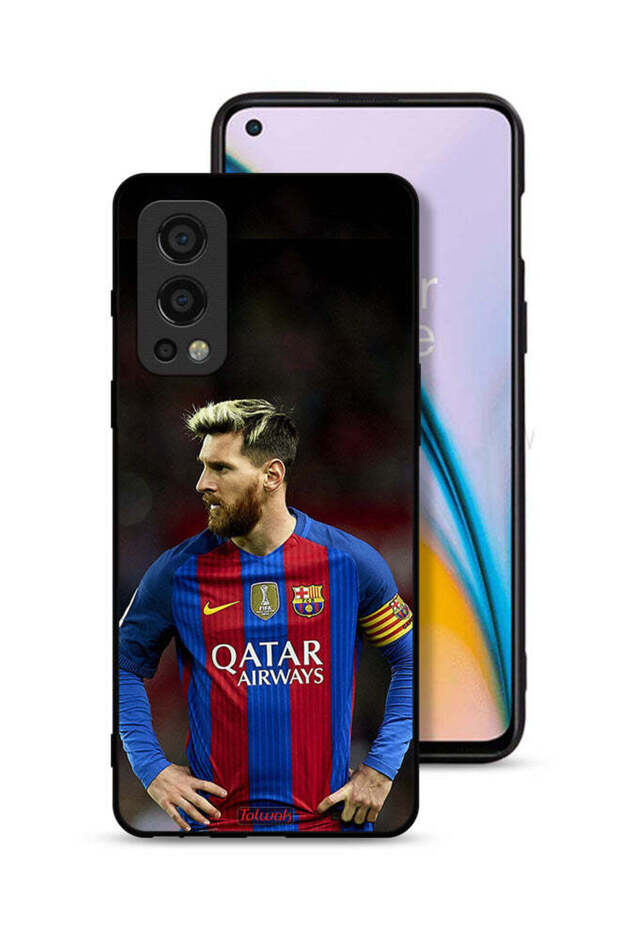 غطاء حماية لهاتف OnePlus Nord 2 5G ميسي برشلونة