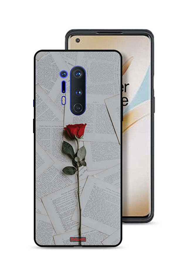 غطاء حماية لهاتف OnePlus 8 Pro وردي على ورق