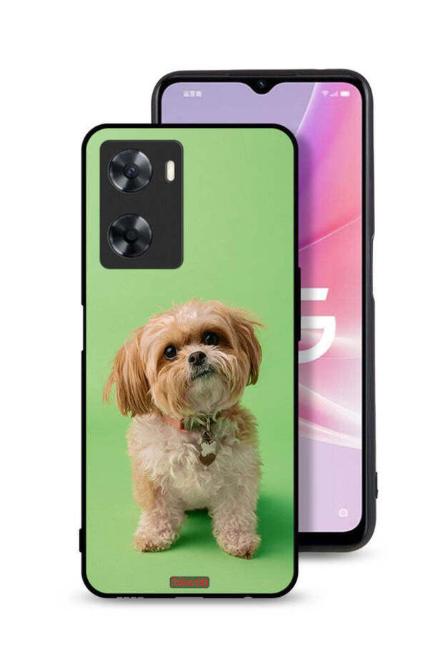غطاء حماية لهاتف Oppo A77s بتصميم جرو لطيف