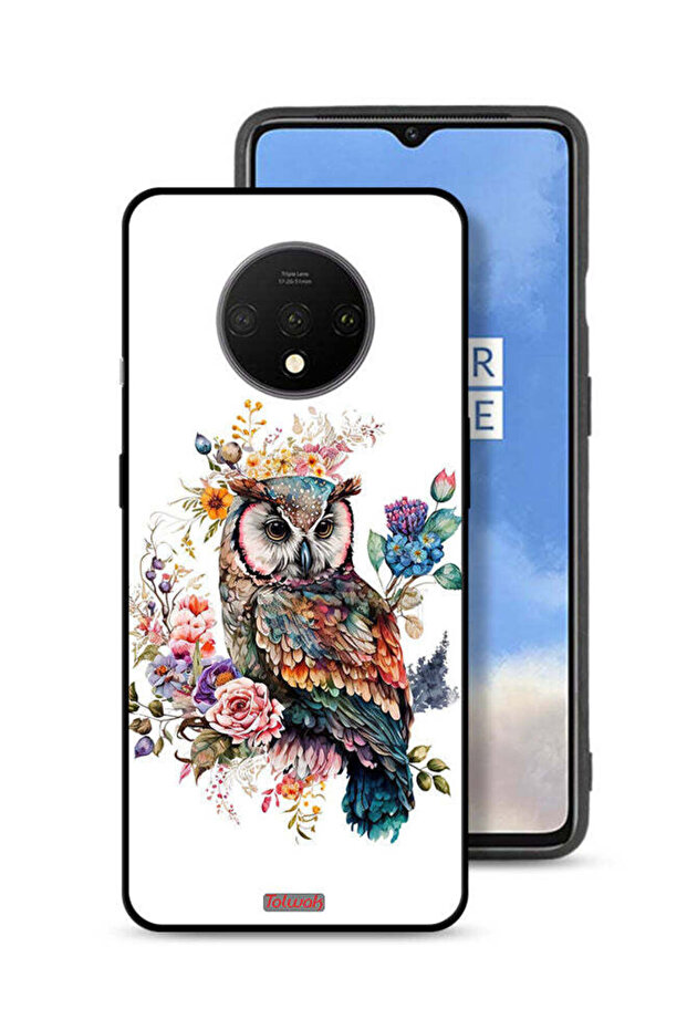 OnePlus 7T Protective Case Cover Owl Abstract Art
